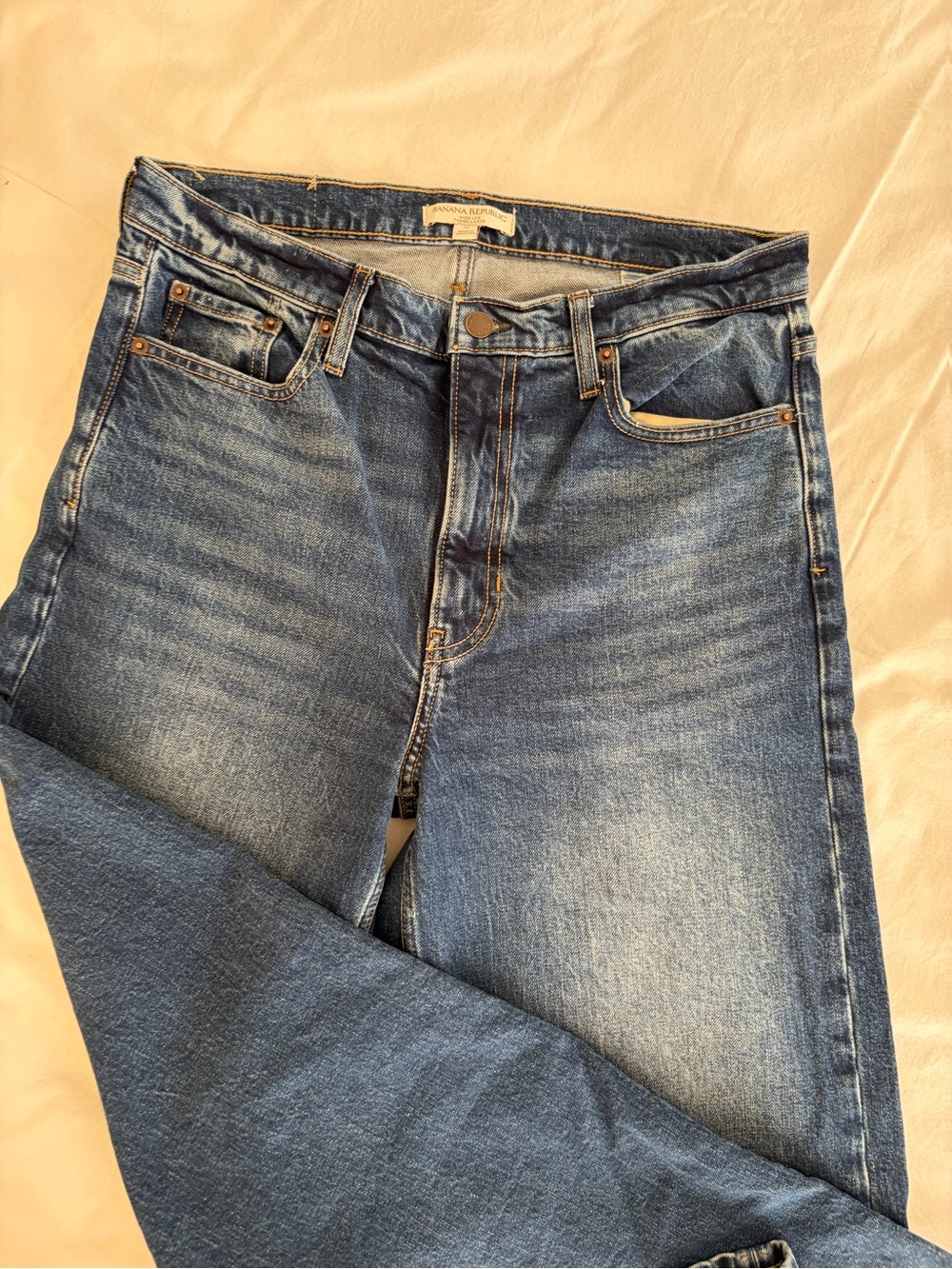 Banana Republic Blue Wide-Leg Jeans